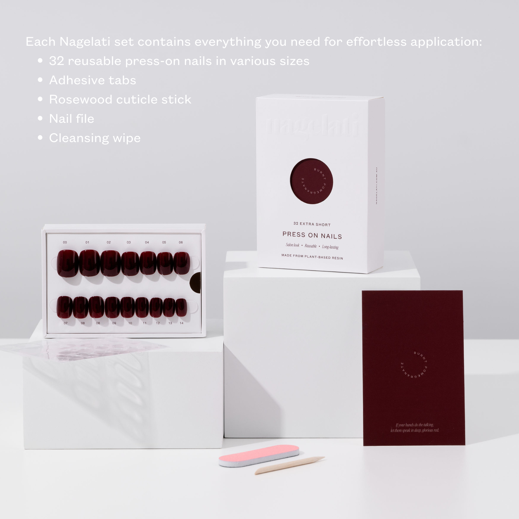 Nail kit with press-on nails